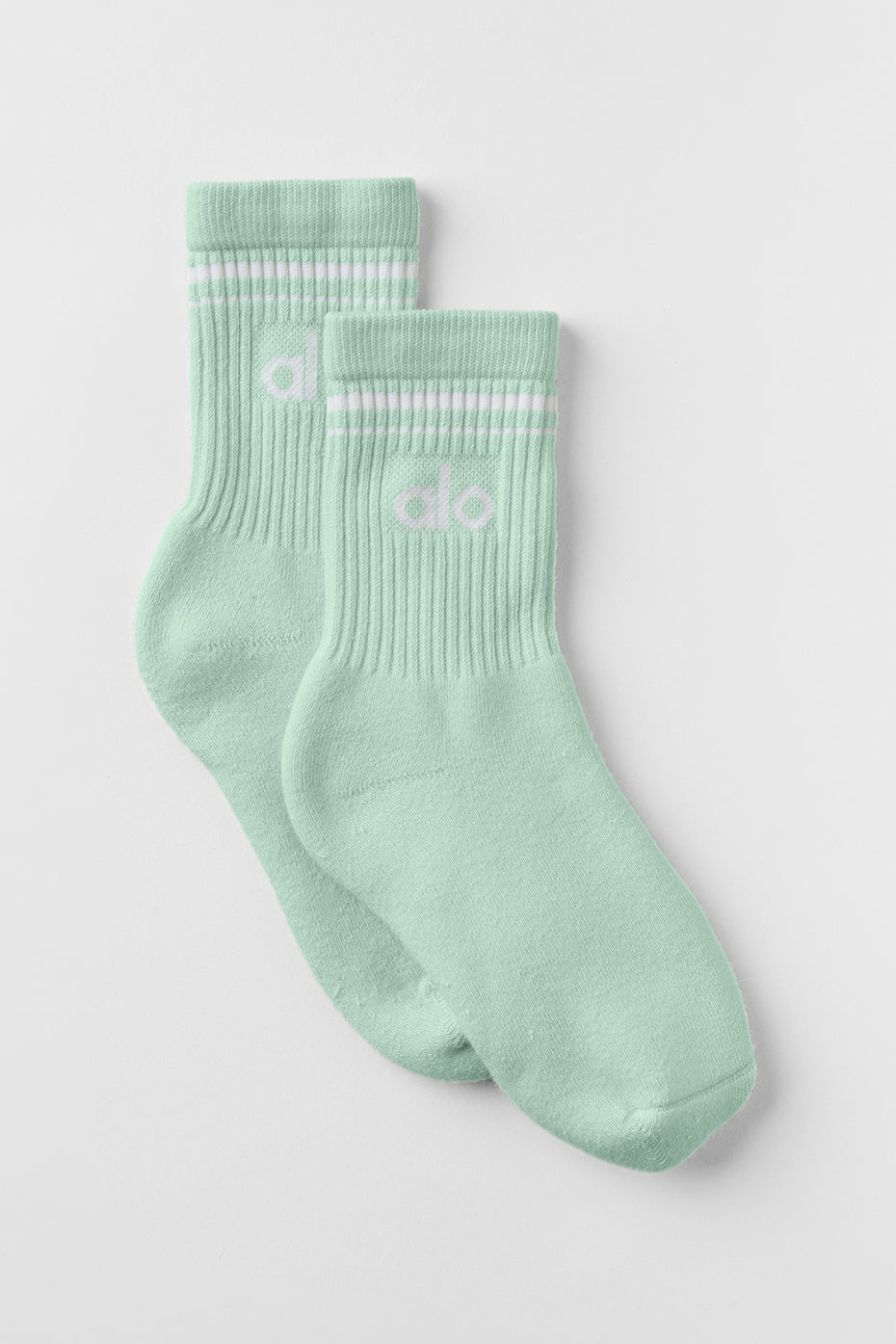 Unisex Half-Crew Throwback Sock - Spearmint/White